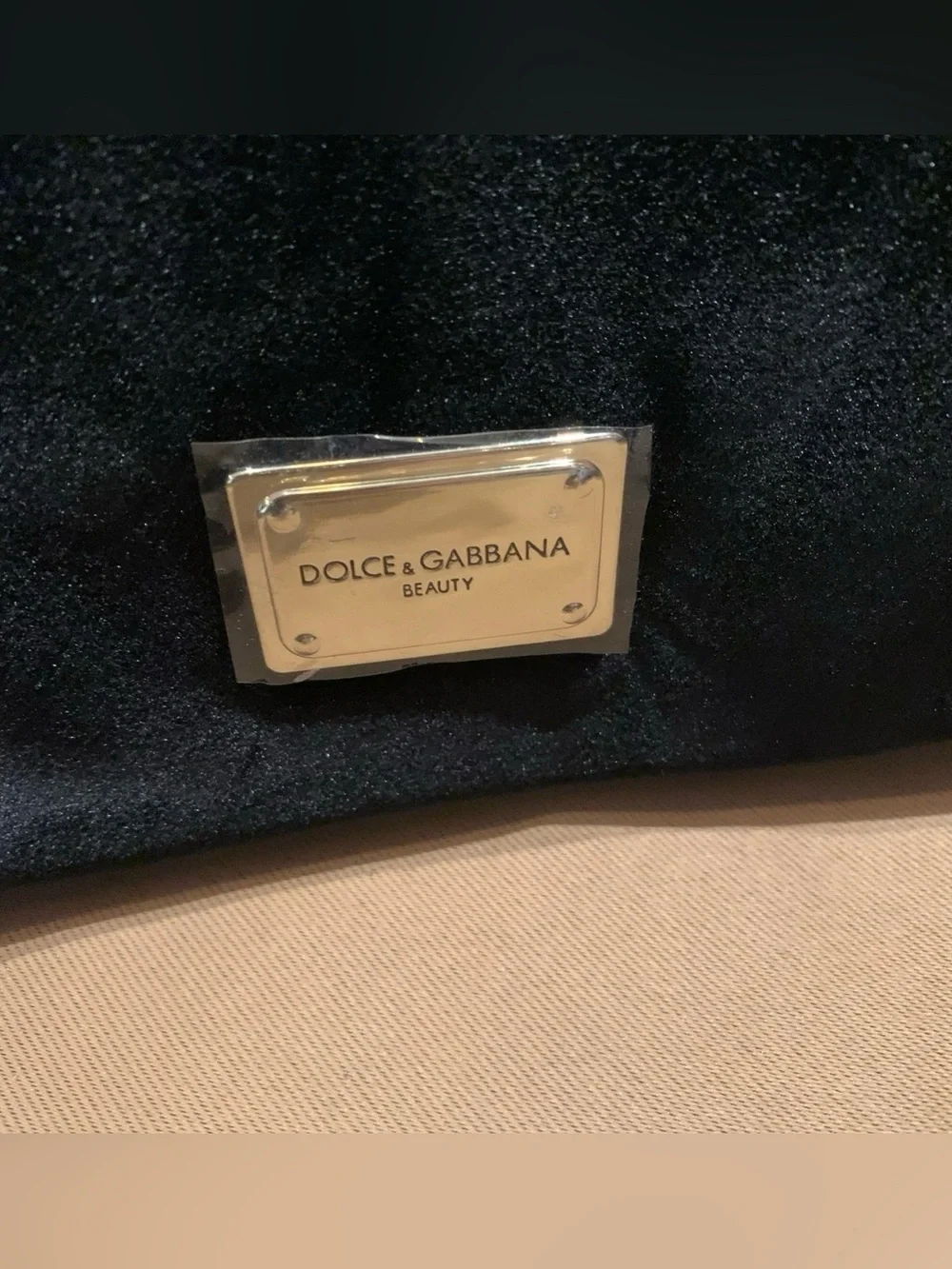 Dolce & Gabbana Beauty velvet cosmetic bag